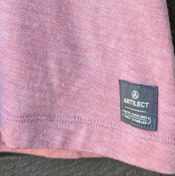 Artilect Studio Mauve Pink Short Sleeve Merino Wool Tencel T-Shirt Size Small - Picture 3 of 8
